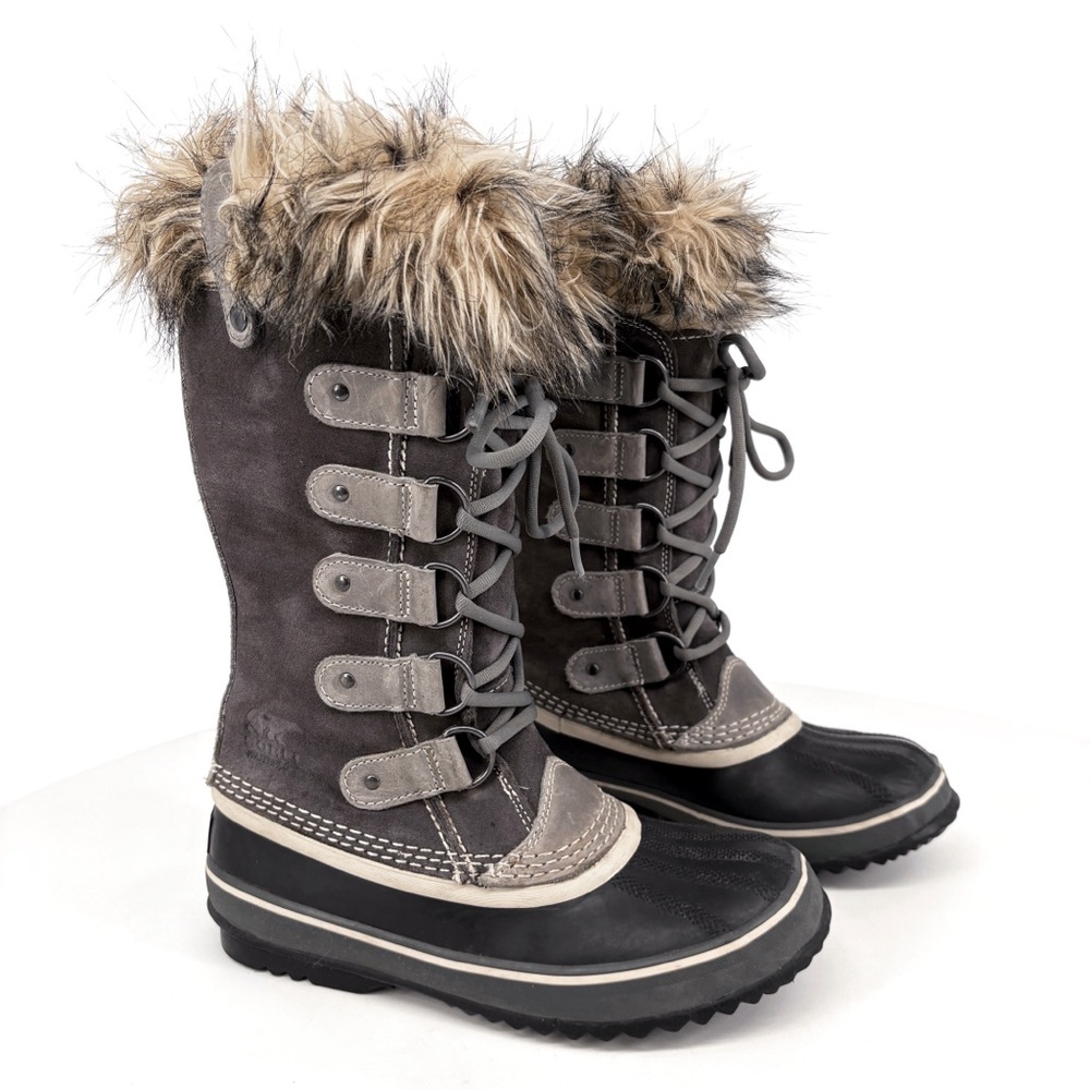 SOREL Joan of Arctic Suede Winter Snow Boots in Quarry Grey 6 - Picture 3 of 13